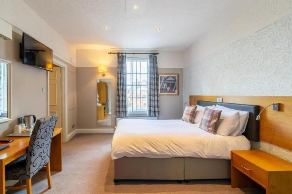 Double bedroom at The Red Lion hotel